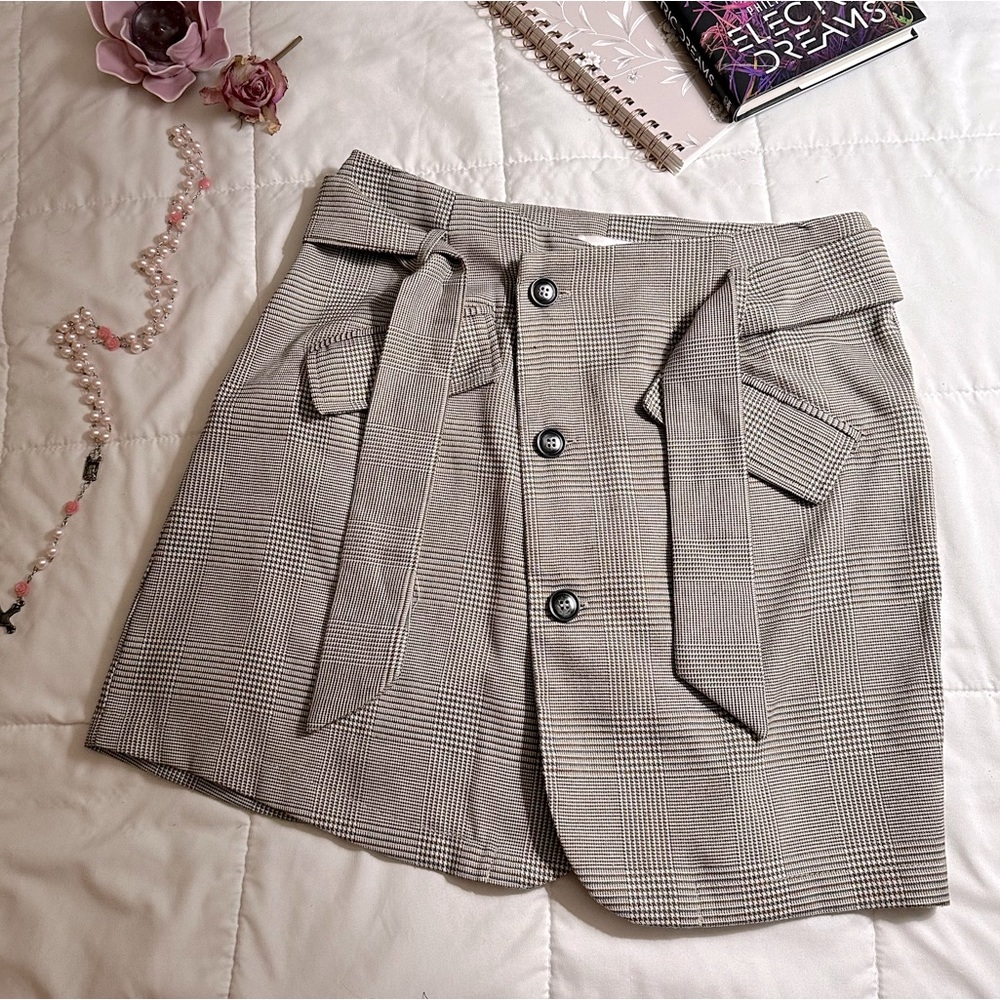 Plaid Khaki Skirt